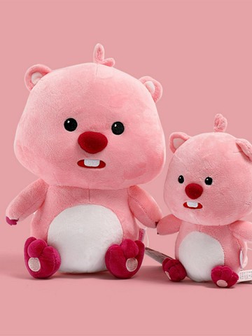 正版LOOPY坐姿公仔娃娃玩具可愛女孩網紅小海貍玩偶生日禮物情侶（45cm以上的商品麻煩客人選擇宅配哦，謝謝）