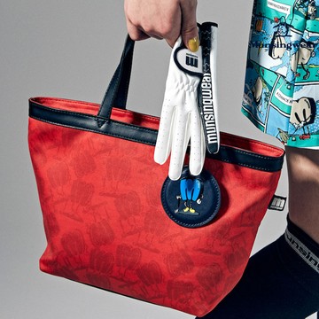 【Munsingwear 企鵝】女款桃紅色超好裝質感印花保冷袋 MLRE0A55