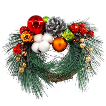 22CM 松針花圈 33503-C