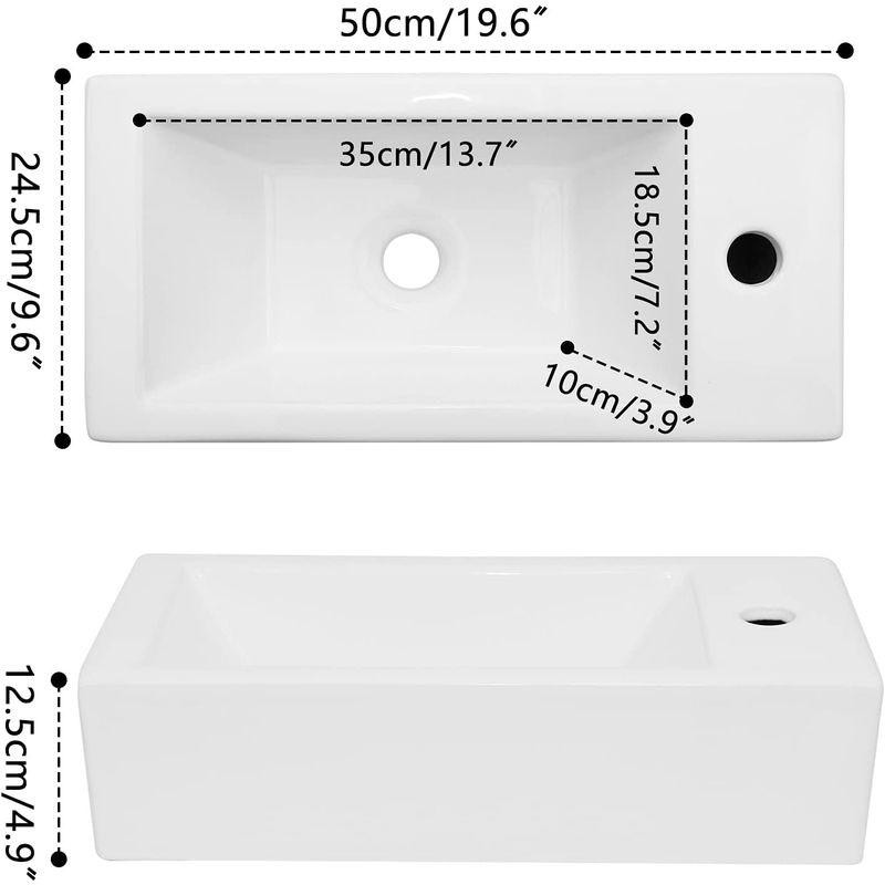 和風 洋風 ミニ型 手洗い器 壁付け型 陶器製 小さなトイレに適し 水栓