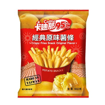 (贈品不單售)【卡迪那95℃】風味薯條-原味16g