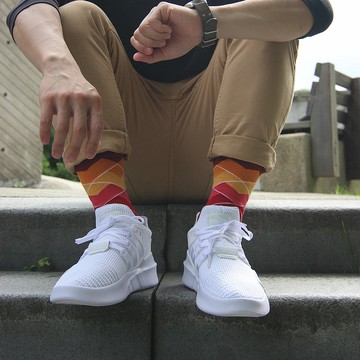 Mars∣勃艮第酒紅菱格 - 設計襪∣台灣製∣抑菌除臭