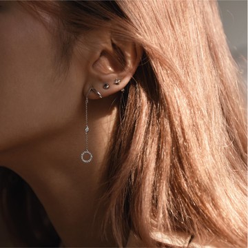 Iridescent 18k鑽石耳環