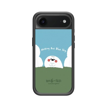 iPhone Air Mod NX -邊框背蓋組合 (相機按鈕) 黑 - 無所事事小海豹 The Nothing Seal - 藍藍天空