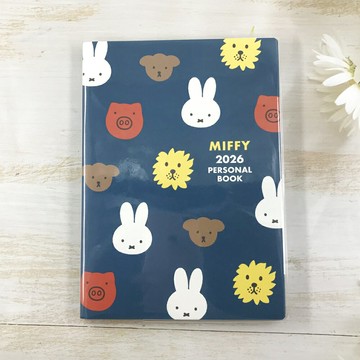 日本製 miffy 米飛兔 米菲兔 2026年 B6 週間 記事本(藍色/朋友)-日本直送｜小鶴日貨