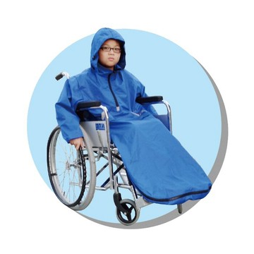 【海夫健康生活館】RH-HEF 便攜易穿著 擋雨保暖 輪椅用雨衣 兒童用(ZHCN1737)