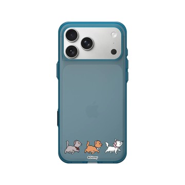 iPhone 17 Pro Max Clear (相機按鈕) 夜幕藍 - 迪士尼-經典系列 Disney Classics - 貓兒歷險記 - 瑪麗、杜洛斯和柏里歐