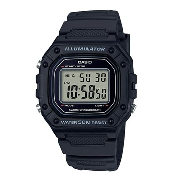 CASIO卡西歐 方形電子錶/W-218H-1A