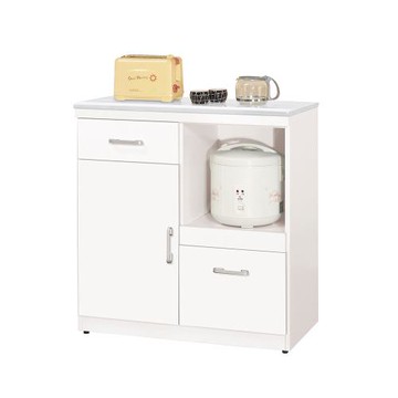 Boden-坦菲2.7尺岩板收納餐櫃/碗盤置物櫃/置物矮櫃/拉盤電器櫃(下座)