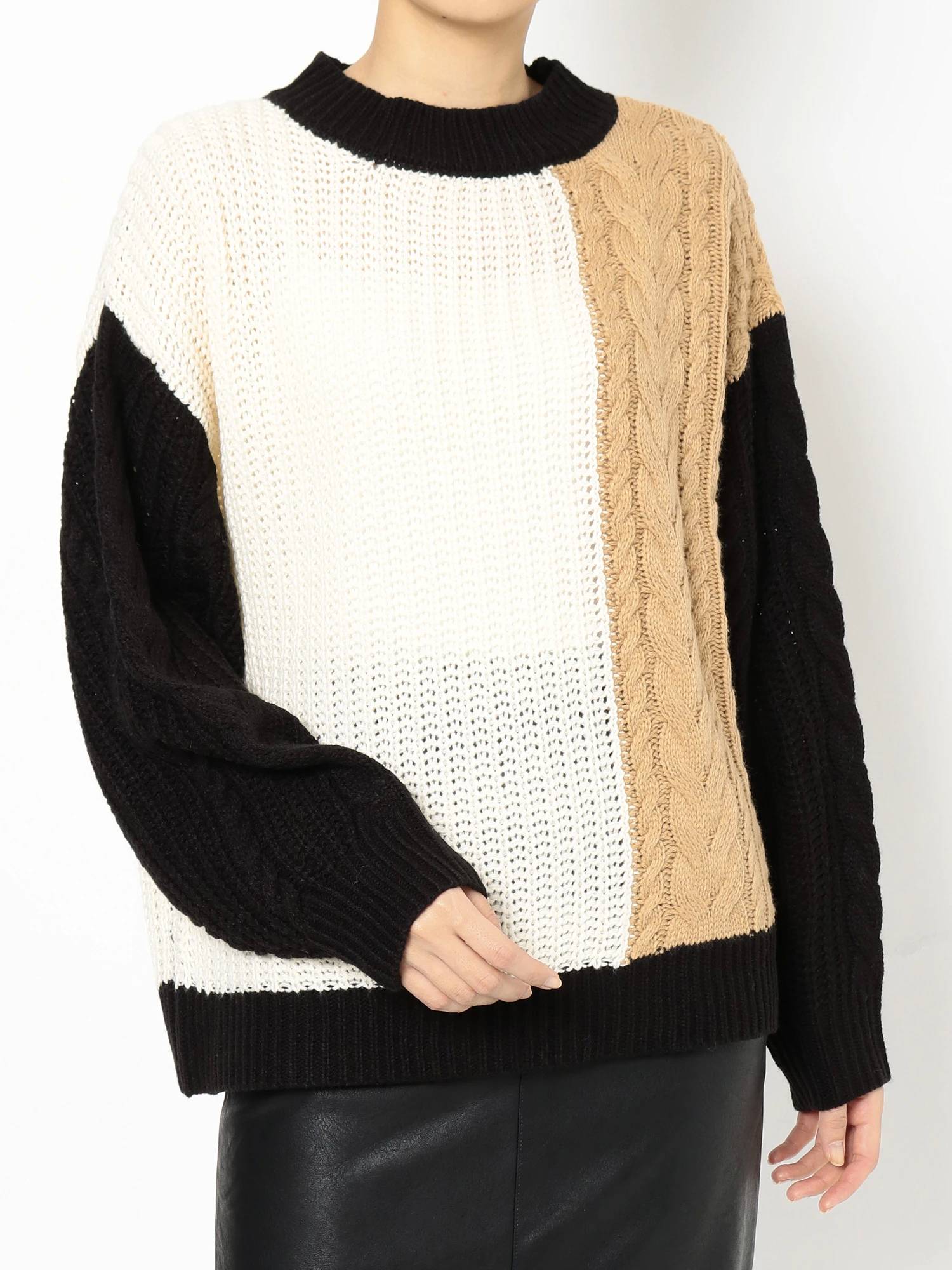 公式 Evris エヴリス カラーブロックニットプルオーバー 通販 Lineポイント最大1 0 Get Lineショッピング