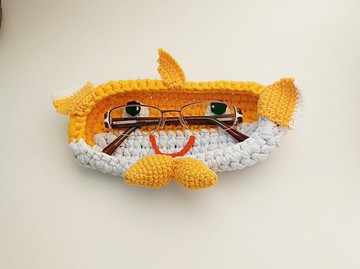 鱼眼镜架钩针篮子用于放置小物品适合办公室礼物