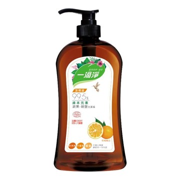 一滴淨 蘆薈多酚食品用洗潔精-柑橘  99.5%綠本元素  法國ECOCERT驗證  1kg  1瓶