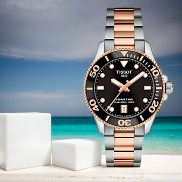 TISSOT 天梭 官方授權 Seastar 1000 T120.210.22.051.01 海洋之星300米潛水女錶 中性錶 雙12購物節 送禮首選-36mm T1202102205101