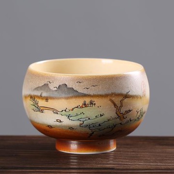 熹言手繪窯變主人杯單杯茶杯個人專用家用陶瓷茶具茶杯男士茶盞女