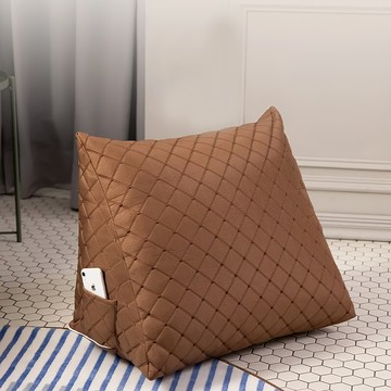 JINDACHI 金大器 緹花菱格面三角靠墊枕  中型(45 x 45 x 25cm)  香檳金
