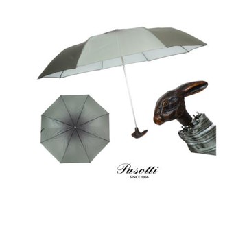 意大利Pasotti醋酸野兔手柄墨綠漸變傘面折疊傘防曬請于兩用女神