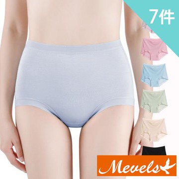 Mevels瑪薇絲-7件組 10A莫代爾柔軟高腰內褲/莫代爾內褲/女內褲(L/XL/XXL)