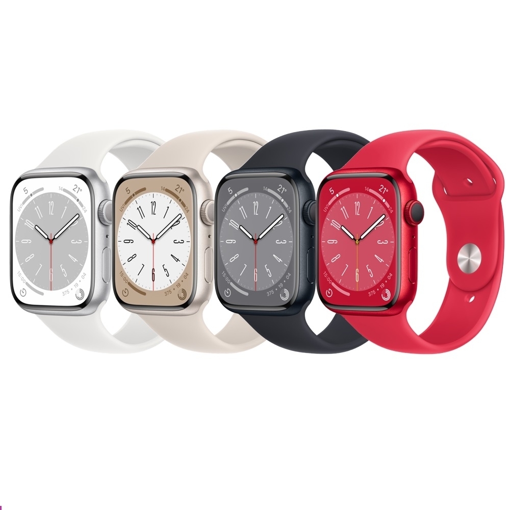 【APPLE】 Watch Series 8 (GPS) 45mm鋁金屬錶殼+運動錶帶