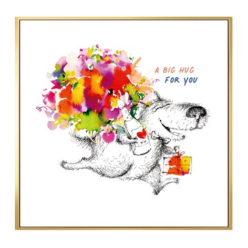 送禮一個大擁抱 掛畫  60 x 60cm  金色