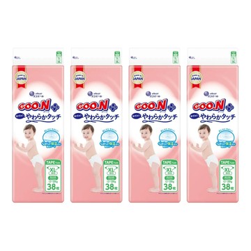 GOO.N 大王 日本境內版 SJ柔觸肌系列 黏貼型尿布 12~20kg  152片  XL