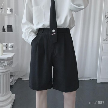 【精品男裝】西裝dk短褲男夏季薄款寬鬆學生休閒垂感西褲ins潮流五分百搭褲子jioyh WCSV