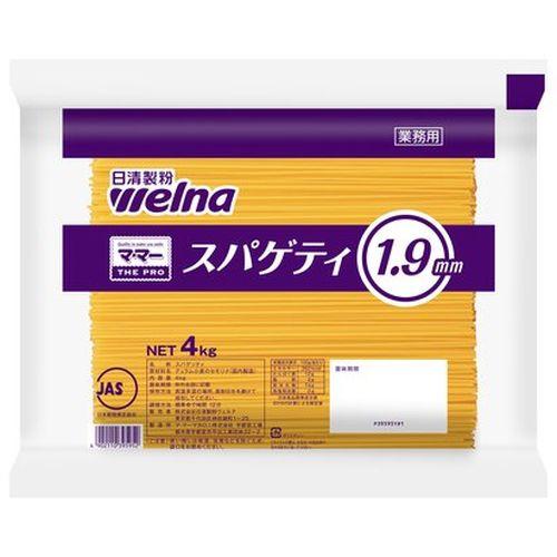 日清製粉ウェルナ 業務用 ママー スパゲティ １．９ｍｍ ４ｋｇ ×4個セット 取り寄せ商品