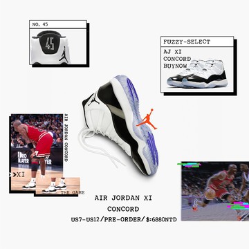 【逢甲 FUZZY】Air Jordan 11 Concord OG 黑白 378037-100