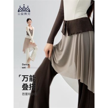眾愛舞苑芭蕾舞裙成人女舞蹈練功服彈力網紗半身裙舞蹈演出紗裙