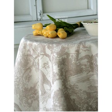法式歐美式復古鄉村ins米色家用高檔餐桌布茶幾布藝臺布裝飾蓋布