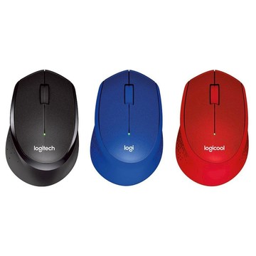 Logitech 羅技 M331 SILENT PLUS 無線靜音滑鼠 黑/藍/紅色