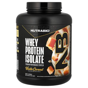 NutraBio, 分離乳清蛋白，香草焦糖味，5 磅（2268 克）