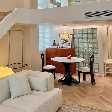 【含稅/免運】 法式圓形純白巖板家用餐桌小戶型圓桌飯桌實木復古輕奢現代意式