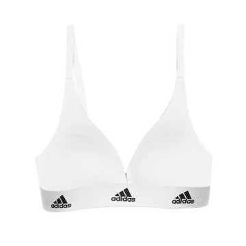 adidas W ADICOLOR COMFORT FLEX COTTON TRIANGLE BRA 女士輕盈透氣內衣-白