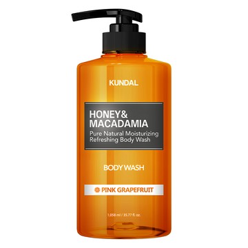 KUNDAL 昆黛爾 蜂蜜澳洲堅果保濕沐浴露 Pink Grapefruit 粉紅葡萄柚香  1.058L  1瓶