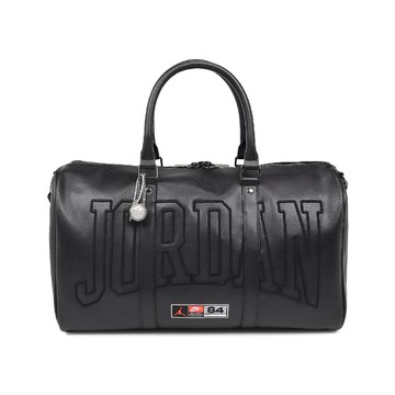 行李袋 Jordan Monogram 黑 皮革 手提 圓筒包 JD2613045AD-003