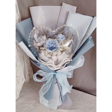 【OSTARA FLORIST 奧斯塔拉花藝】愛心波波球-(永生花、乾燥花、花禮、祝賀、情人節、交換禮物)