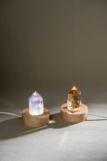 華光-藏晶閣| 水晶柱燈 | 木底LED燈