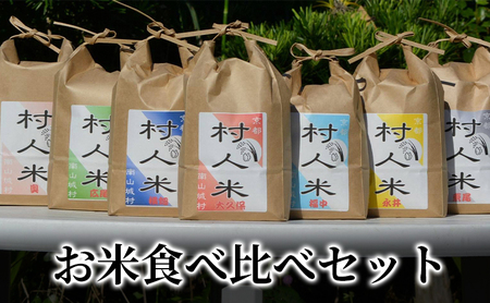 村農家が育てるお米食べ比べセット（（2kg×２）×3回）12kg（令和6年10月より順次配送）