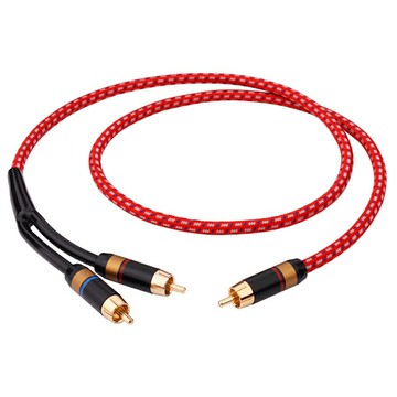 【易控王】0.5~5米 發燒級重低音同軸線 一分二類比RCA公對公 75歐姆 OEC抗噪 鍍金5μ