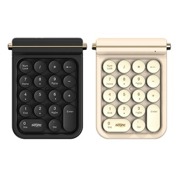 INTOPIC 2.4GHz復古無線數字鍵盤【九乘九購物網】