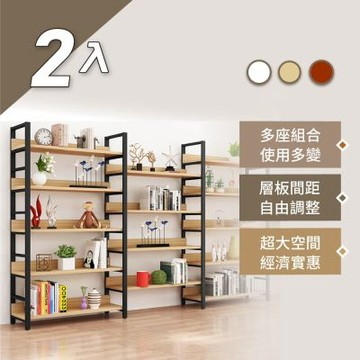【慢慢家居】層板可調-高品質多功能五層落地置物架2入(w80xd30xh182cm)