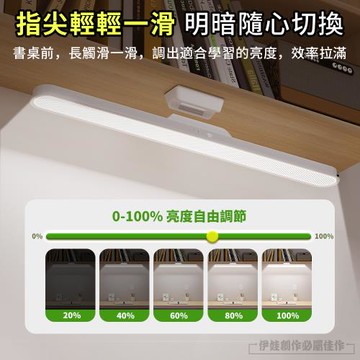 磁吸式LED護眼檯燈 三檔調光 長條吸頂燈 42CM LED燈 小夜燈 臥室床頭燈