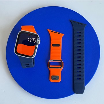 個性斜切 不規則 撞色 硅膠錶帶 適用於 Apple Watch S11 10 9 SE 錶帶 46/49MM 運動錶帶