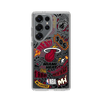 Galaxy S25 Ultra Clear 透明 - NBA - 塗鴉系列-邁阿密熱火 Miami Heat - Graffiti