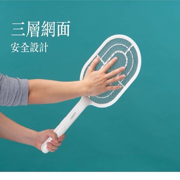 利百代直立貼牆充電式電蚊拍-綠 LY-8003ZA