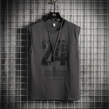 男裝上衣夏季男生休閒運動背心男寬鬆潮流無袖T恤衣服汗衫坎肩衣服打底衫