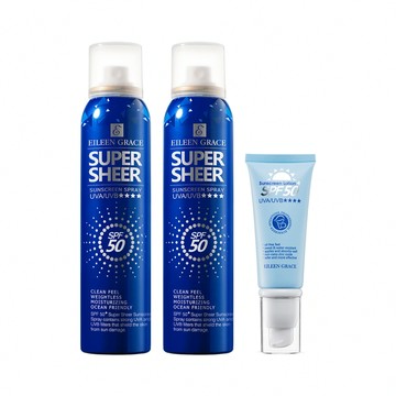 清爽沁涼防曬噴霧180ml*2+SPF50+清爽高效防曬乳40ml*1