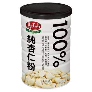馬玉山 100%純杏仁粉 高纖無加糖  380g  1罐