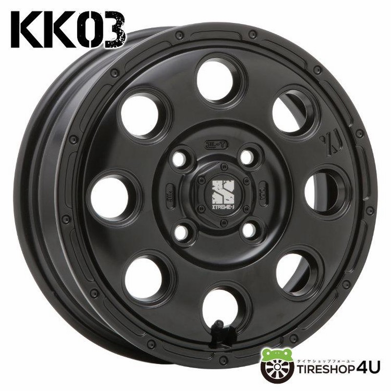 上品な タイヤホイール4本セット XTREME-J KK03 12x4.00B 4/100 +42 SB タイヤ・ホイール