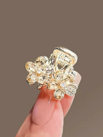 2024新款閃鉆花朵小號抓夾女前額劉海碎發夾精致小巧頭飾發卡發飾